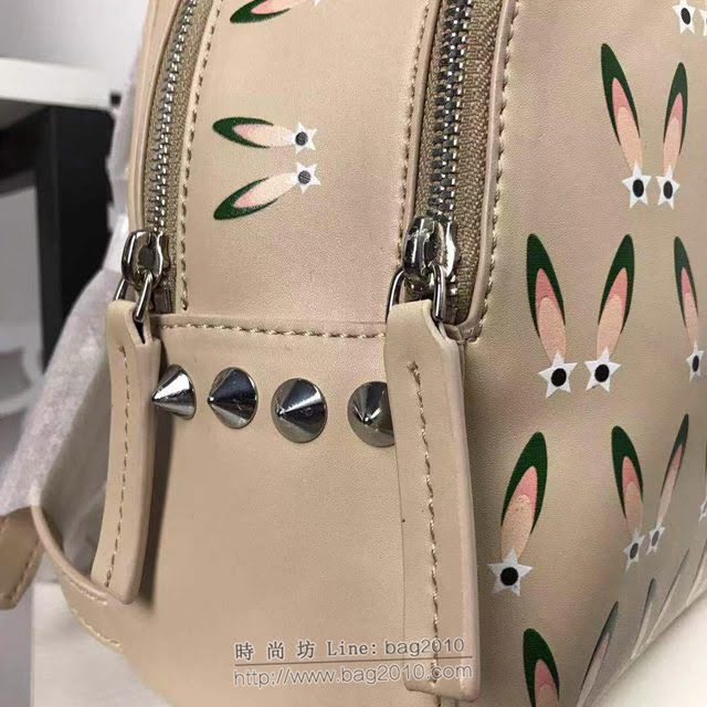 MCM雙肩背包 原單 5743 MCM POLKE幻想兔 鉚釘雙肩背包 MCM女包 MCM女背包  mdmc1271